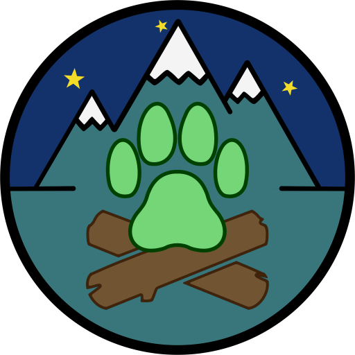 Camp Wruffin' It Fire Paw Logo
